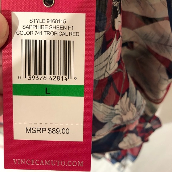 Vince Camuto one shoulder blouse. Size L 12/14 - Picture 6 of 8